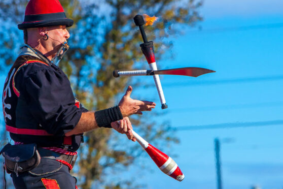 Man juggling