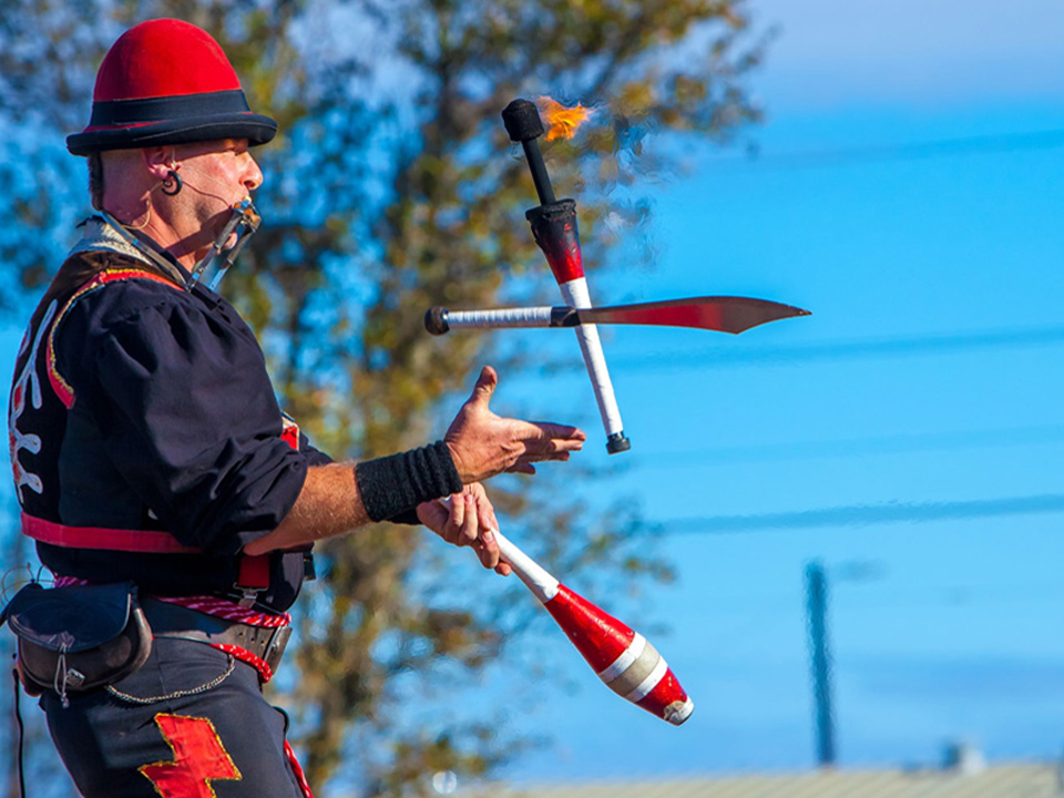 Man juggling