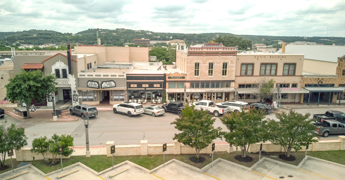 Aerial of Downtown Kerrville