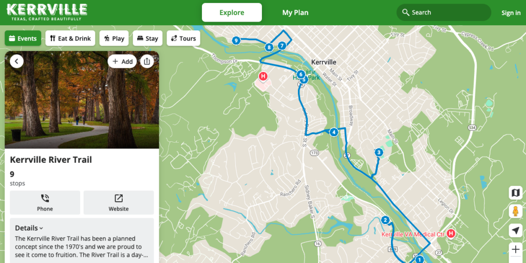 Visit Widget - Kerrville River Trail