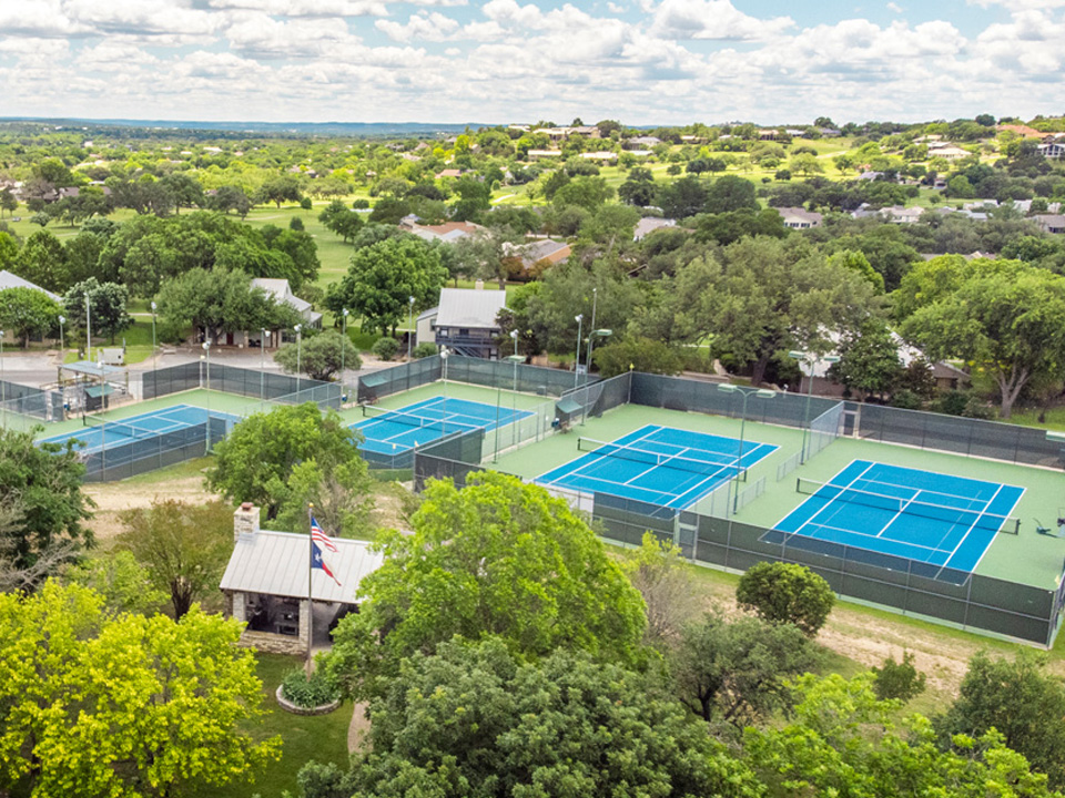 Aerial of Tennis Courts