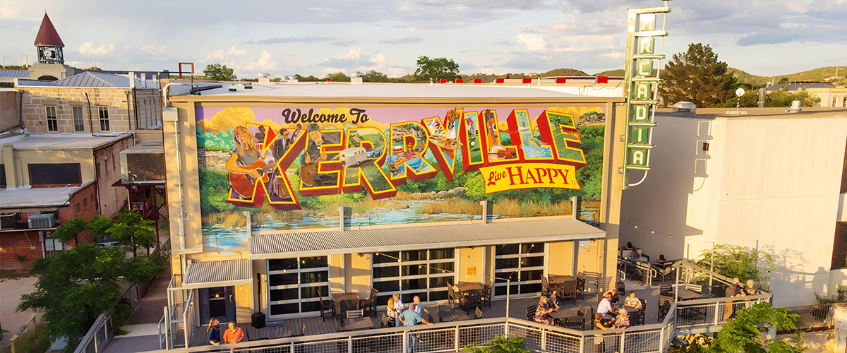 Live Happy Mural Kerrville, Texas