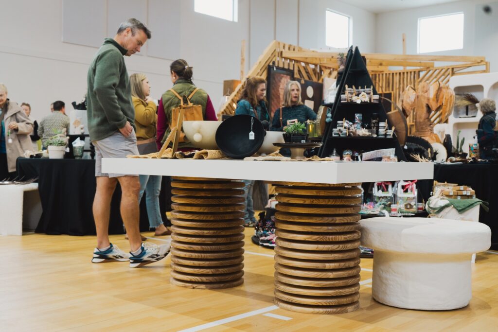 Visitor shopping at Kerrville Artisan Market