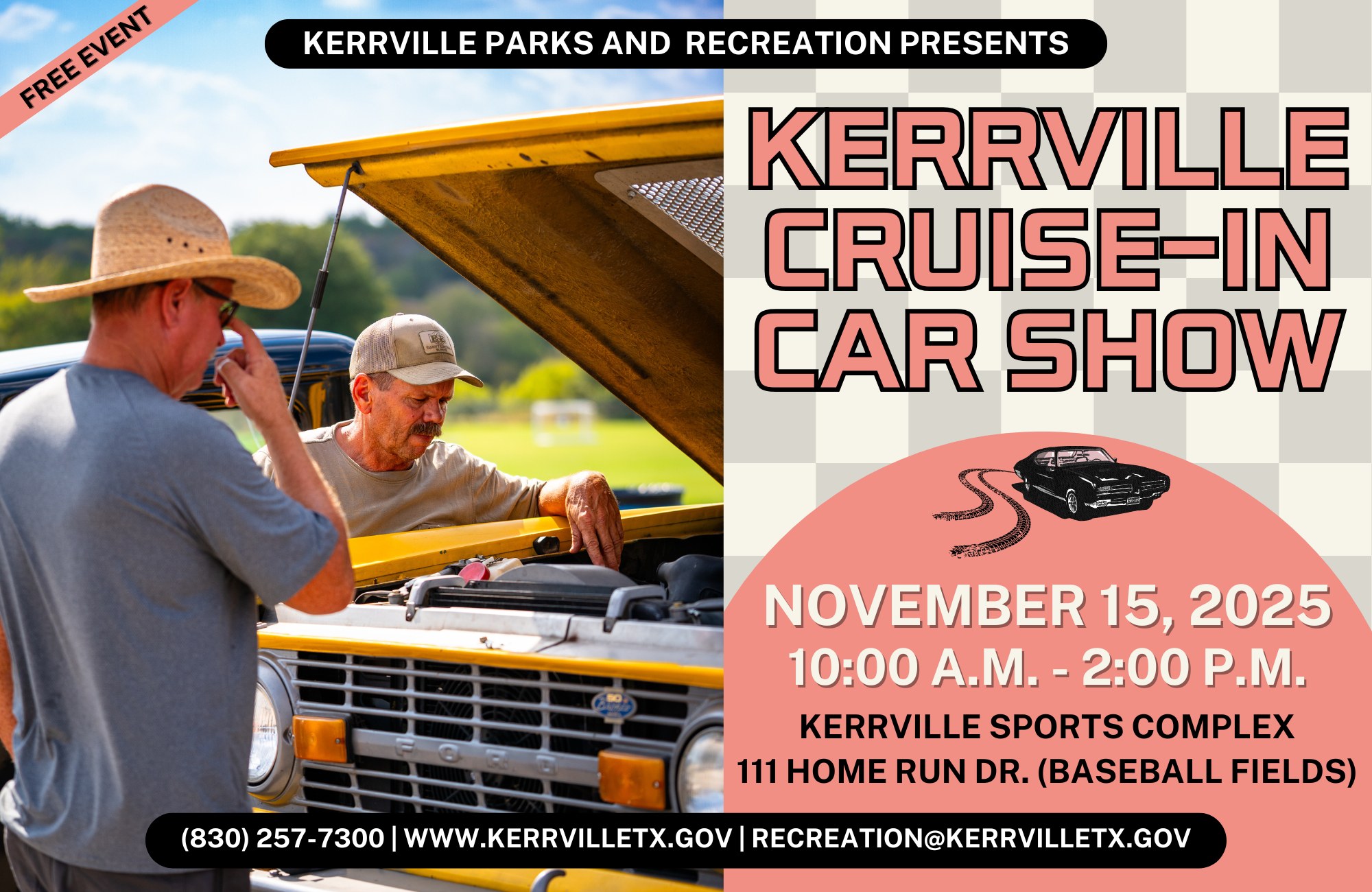 Kerrville Cruise-In Car Show flyer