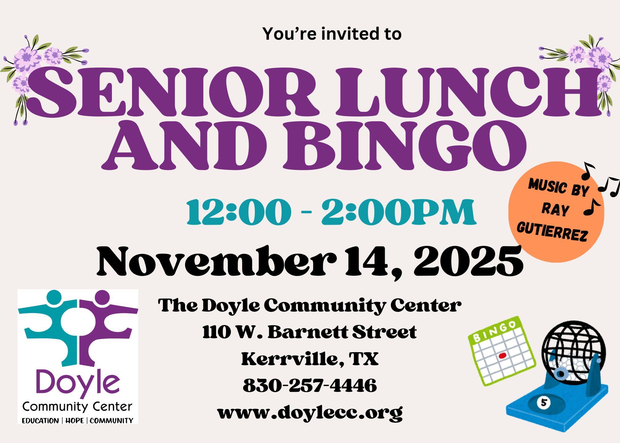 Senior Bingo flyer