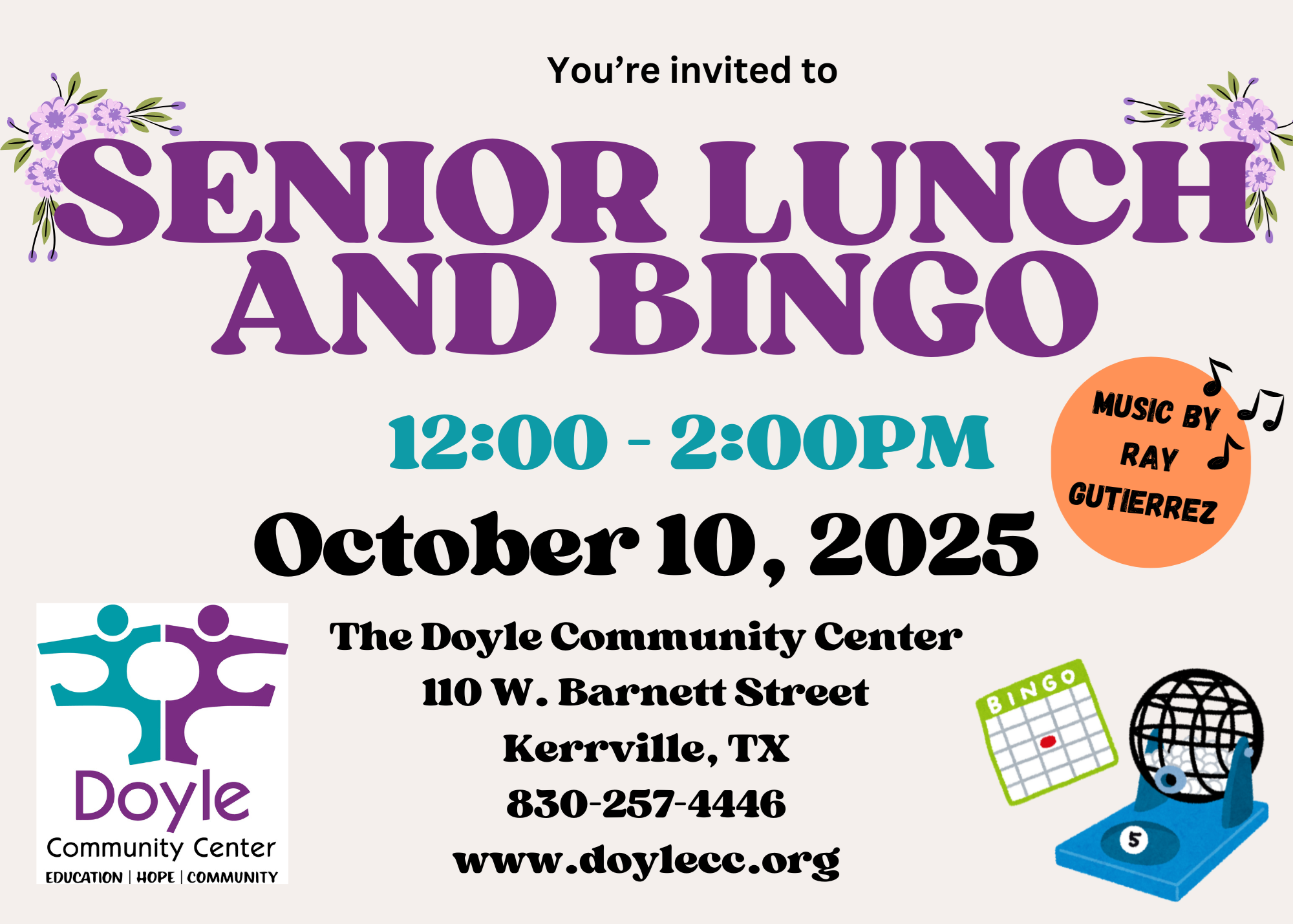 Senior Bingo Senior Bingo flyer