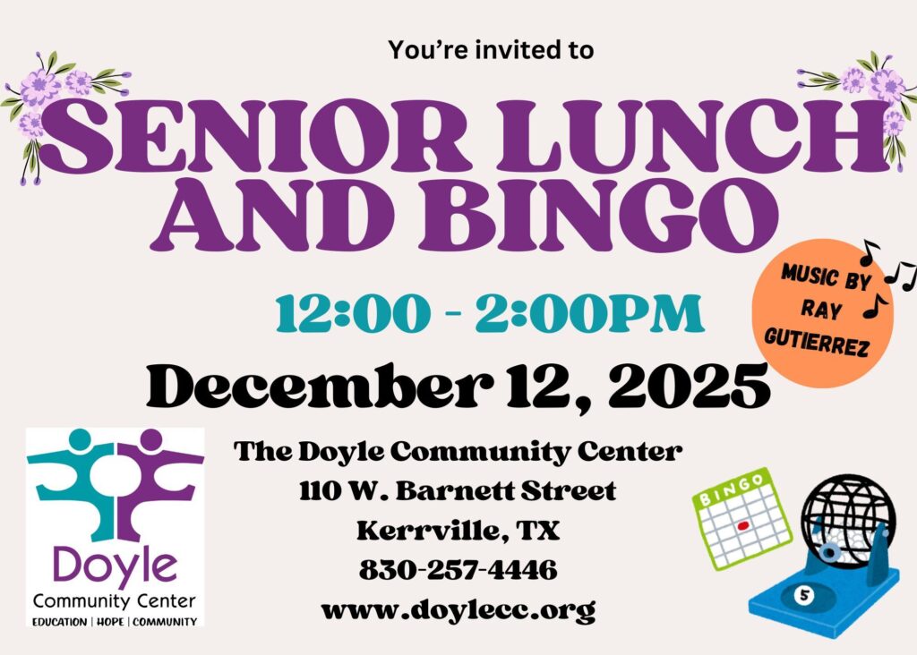 senior lunch bingo