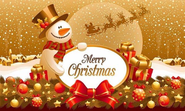 Snowman Christmas card graphic