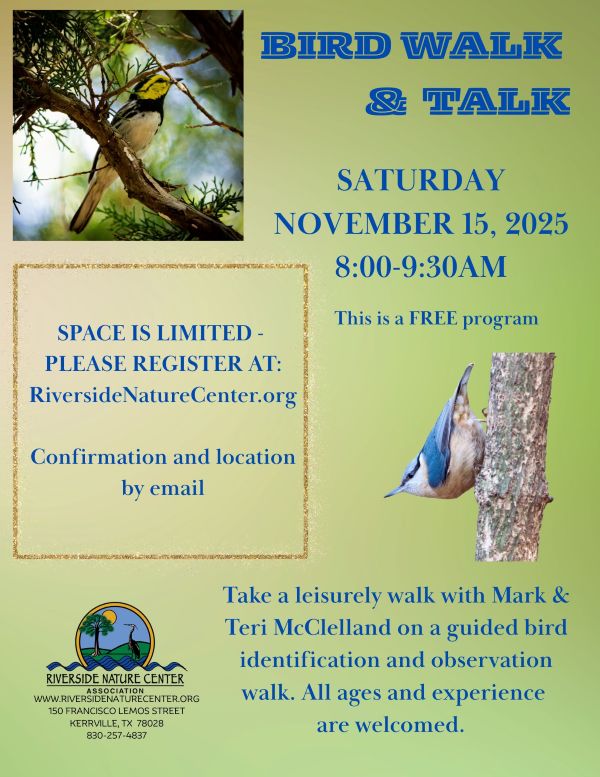 Bird Walk and Talk poster