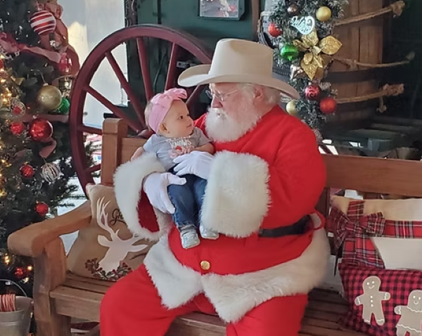 Santa holding a baby