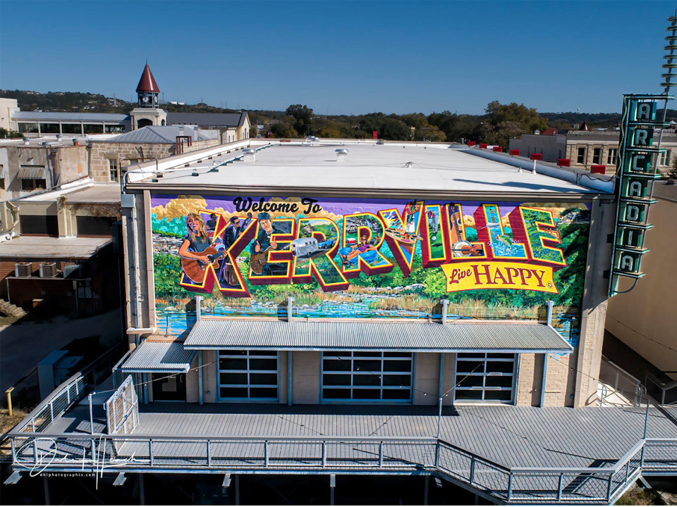 aerial of The Arcadia Live