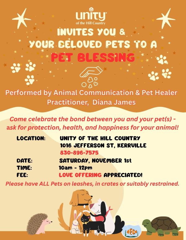 unity of hill country pet blessing 2025