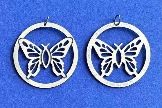 Christian Butterfly Pendant, Witness Jewelry