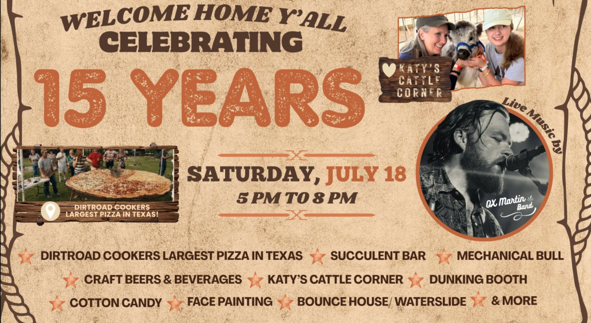 Event flyer for "Welcome Home Y'all: Celebrating 15 Years at The Ridge Marketplace."